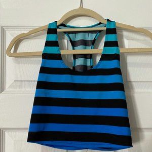 stripped cropped workout top